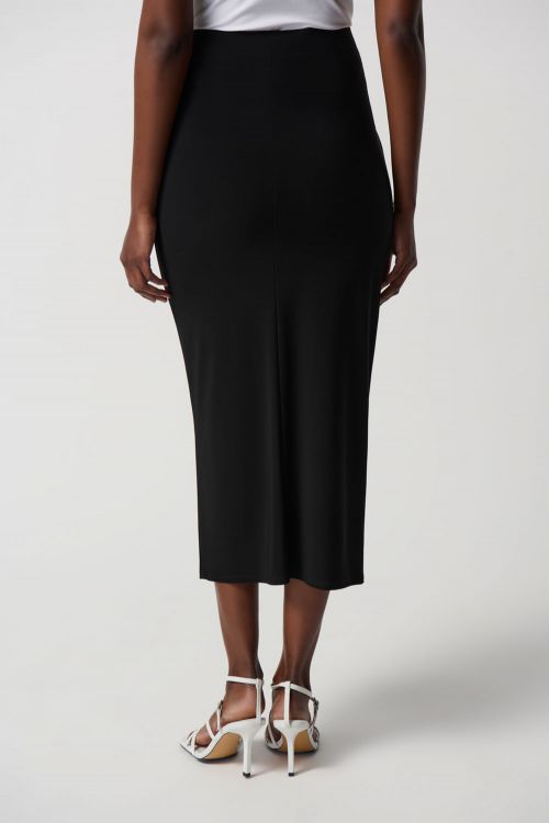 Joseph Ribkoff Black Silky Knit Straight Skirt Style 231168