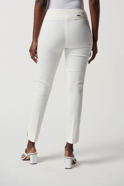 Joseph Ribkoff White Jacquard Pants Style 231220