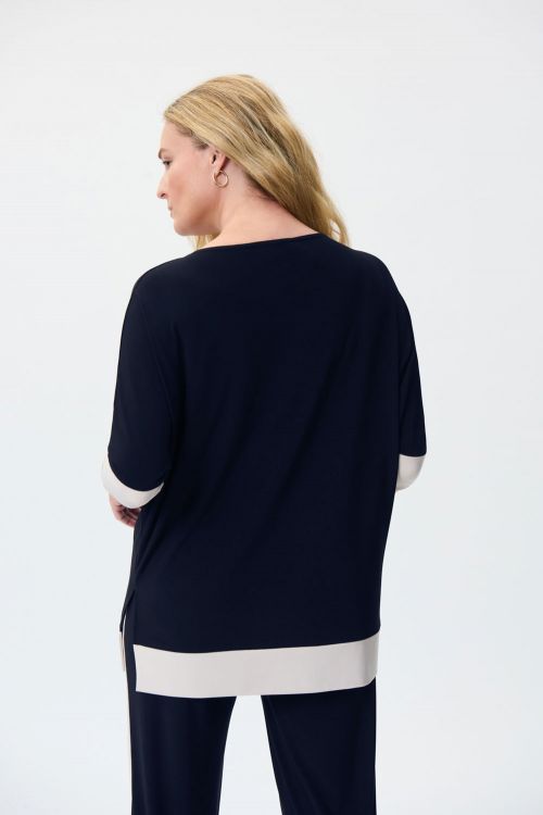 Joseph Ribkoff Midnight Blue/Vanilla Tunic Style 231261