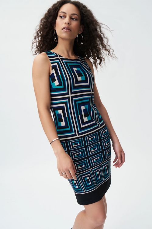 Joseph Ribkoff Black/Multi Dress Style 231289