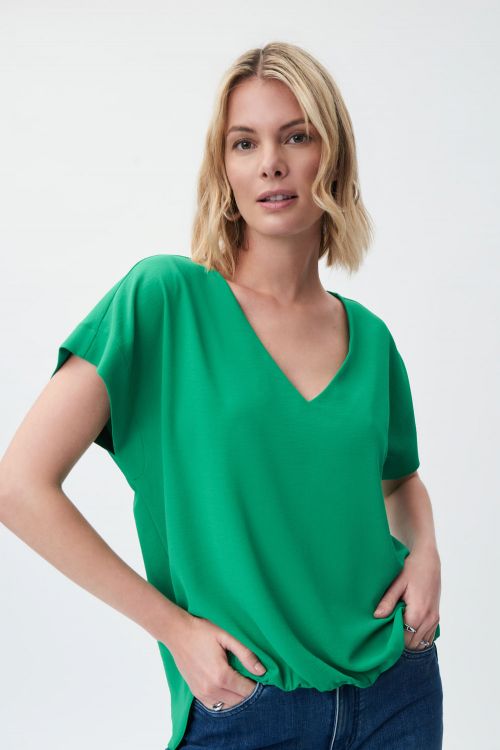 Joseph Ribkoff Foliage V-Neck Top Style 231291