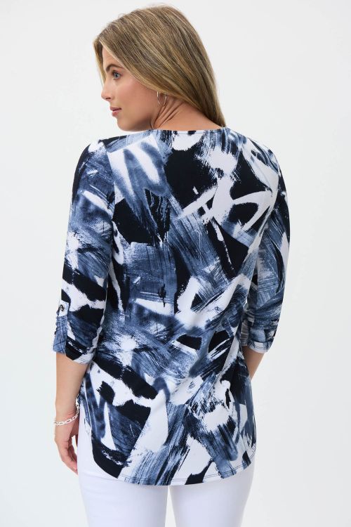 Joseph Ribkoff Midnight Blue/Multi Tunic Style 231299