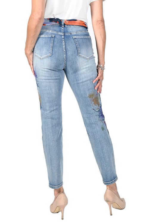 Frank Lyman Pale/Blue Denim Jean Pants Style 231702U