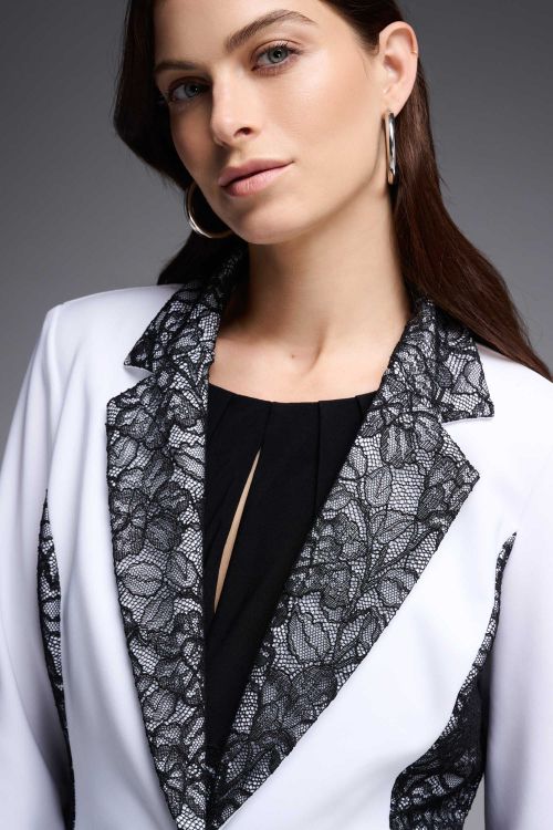 Joseph Ribkoff Vanilla/Black Blazer Style 231743