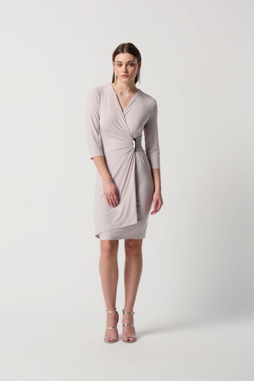 Joseph Ribkoff Mother of Pearl Wrap Dress Style 231767