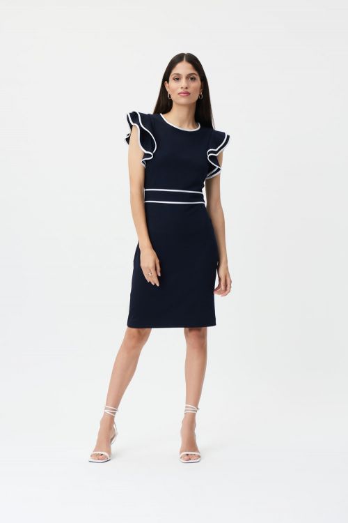 Joseph Ribkoff Ruffled Sleeve Sheath Dress Style 232067