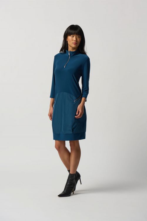 Joseph Ribkoff Nightfall Half-Zip Cocoon Dress Style 233074