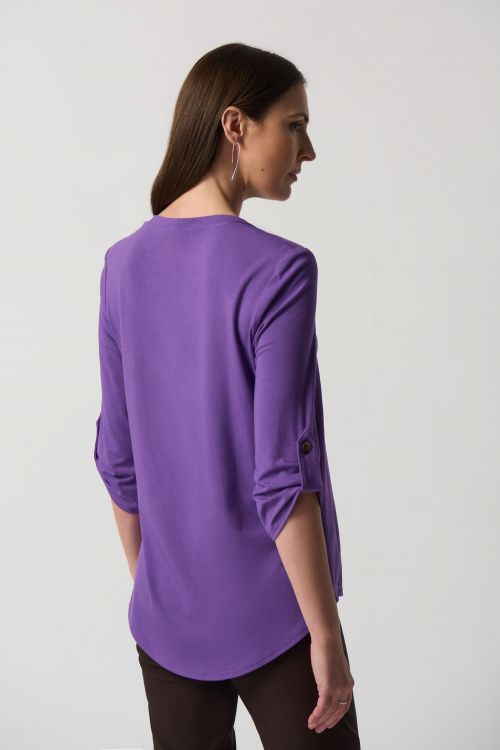 Joseph Ribkoff Violet Boxy Jersey Top Style 233134