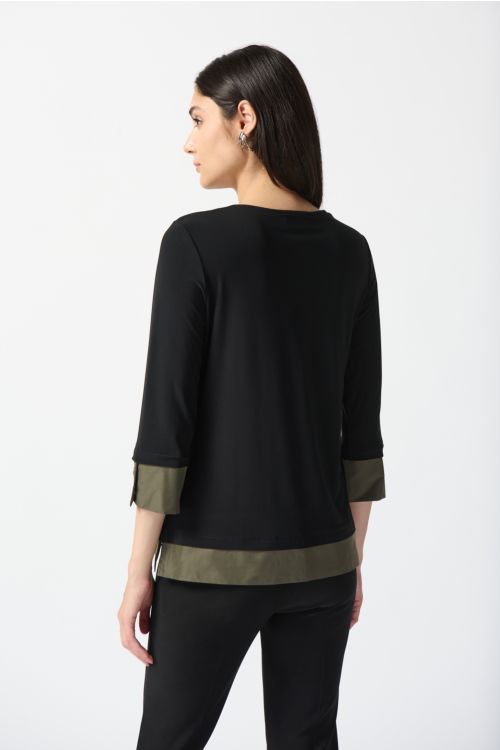 Joseph Ribkoff Black/Avocado Top Style 233144