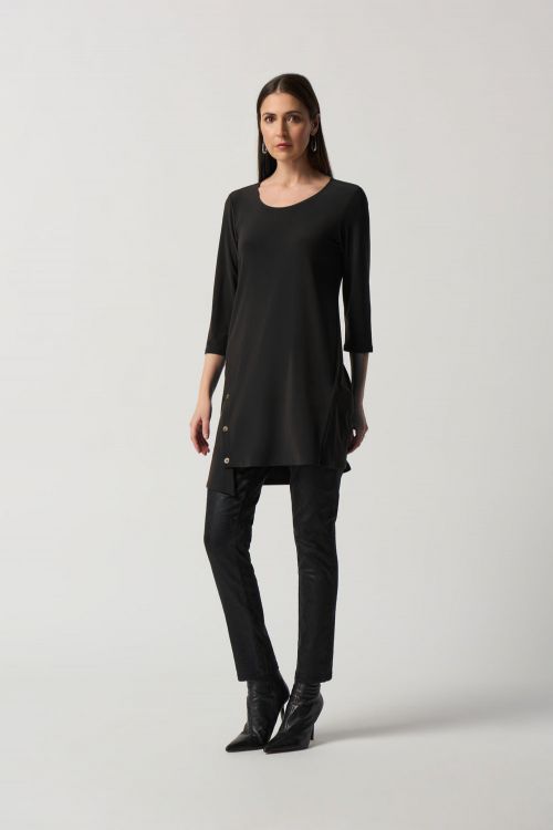 Joseph Ribkoff Black Asymmetrical Tunic Style 233153