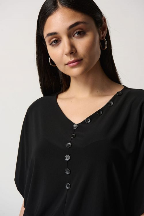 Joseph Ribkoff Black Dolman Sleeve Top Style 233202