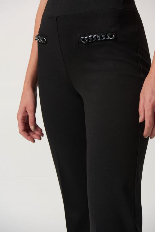 Joseph Ribkoff Black Ponte de Roma Flare Pants Style 233248