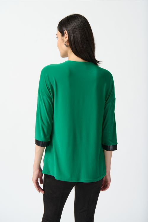 Joseph Ribkoff Kelly Green/Black Top Style 233264