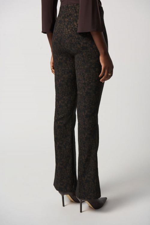 Joseph Ribkoff Black/Brown Ponte de Roma Flare Pants Style 233283