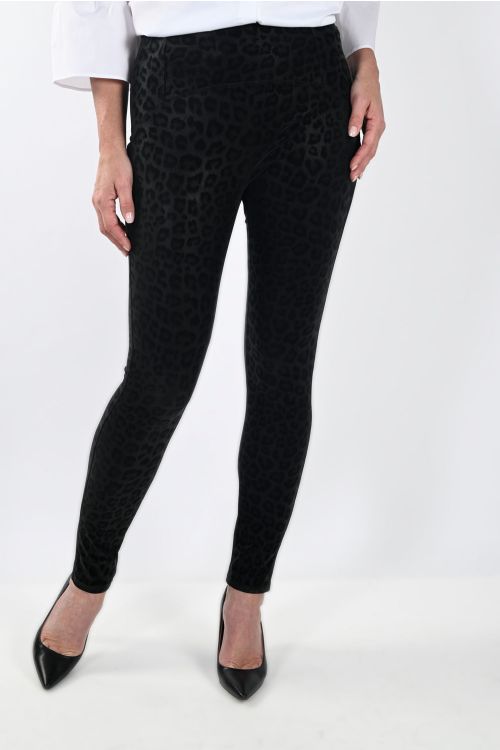 Frank Lyman Charcoal Animal Print Pants Style 233811U