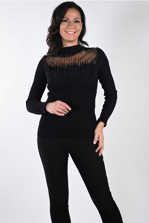 Frank Lyman Black Knit Top Style 233842U