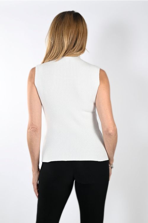 Frank Lyman Off-White Sleeveless Top Style 233854U