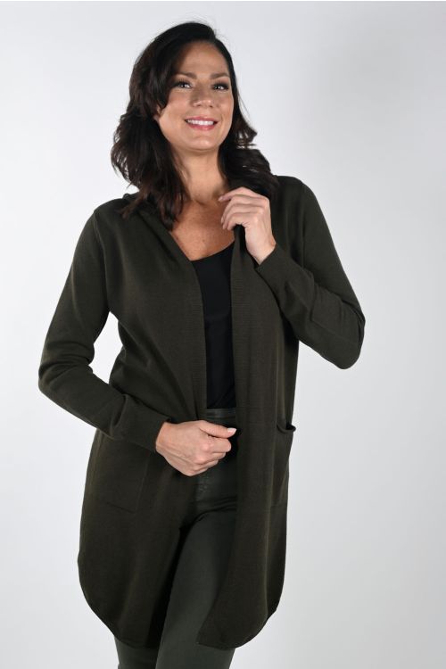 Frank Lyman Khaki Knit Cover-Up Style 233880U