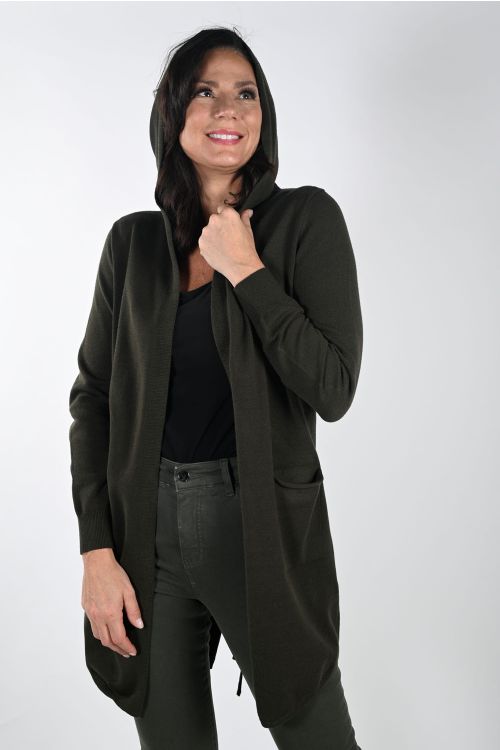 Frank Lyman Khaki Knit Cover-Up Style 233880U