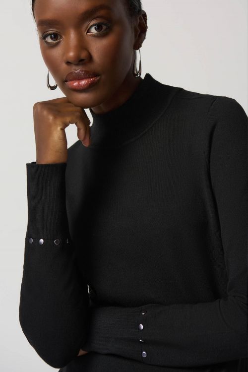 Joseph Ribkoff Black Mock Neck Sweater Style 233949