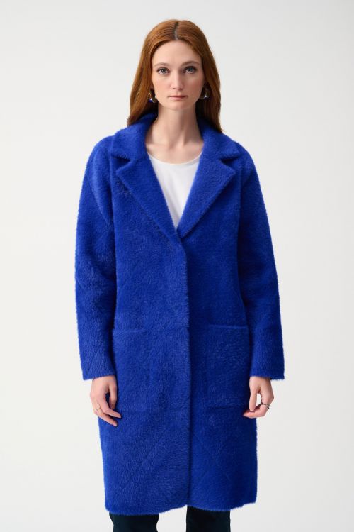 Joseph Ribkoff Royal Sapphire Notched Collar Coat Style 233951