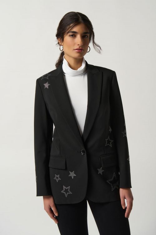 Joseph Ribkoff Black Notched Collar Blazer Style 233972