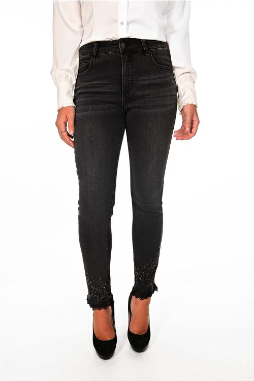 Frank Lyman Black Denim Jean Pants Style 234105U