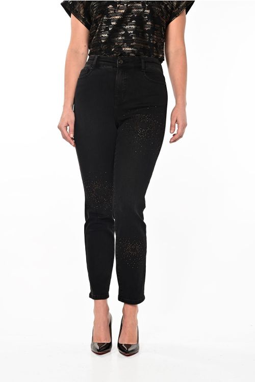 Frank Lyman Black Denim Jean Pants Style 234127U