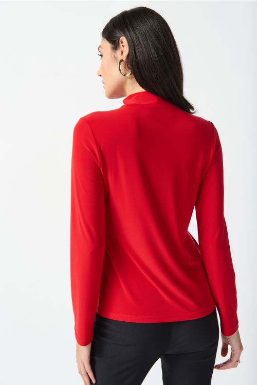 Joseph Ribkoff Lipstick Red Top Style 234129