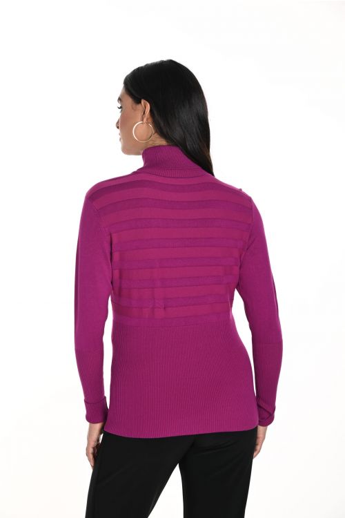 Frank Lyman Magenta Turtleneck Knit Sweater 234140U