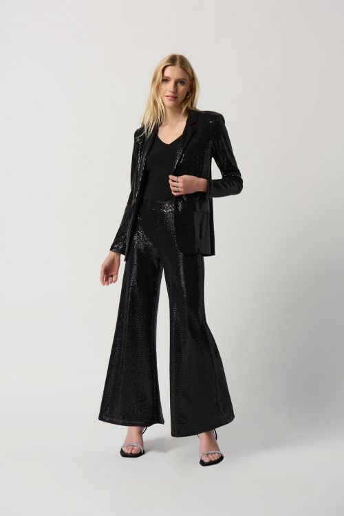 Joseph Ribkoff Black Wide Leg Pull-On Pants Style 234239