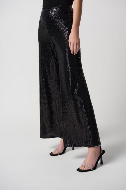 Joseph Ribkoff Black Wide Leg Pull-On Pants Style 234239