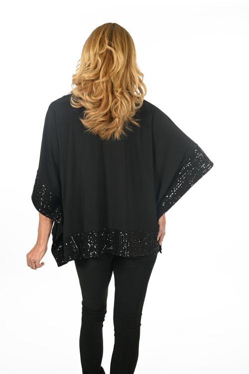 Frank Lyman Black Top with V-neckline Style 234243