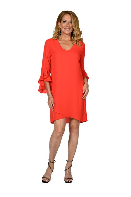 Joseph Ribkoff flare sleeve midi dress style 236326