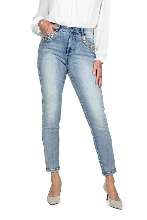 Frank Lyman Blue Denim Jean Pants Style 236648U