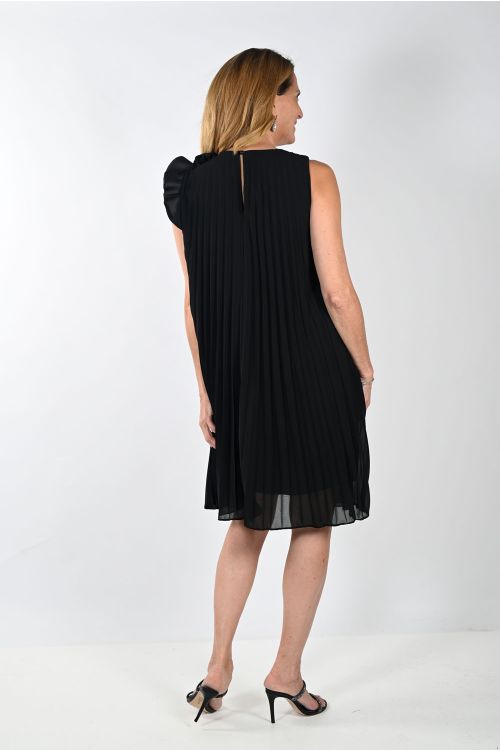 Frank Lyman Black Sleeveless Pleated Dress Style 239817U