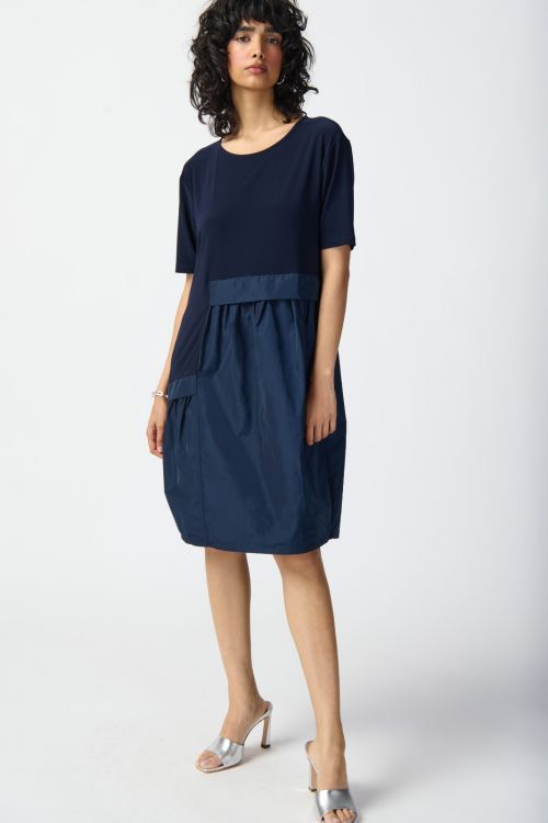 Joseph Ribkoff Midnight Blue Cocoon Dress Style 241049