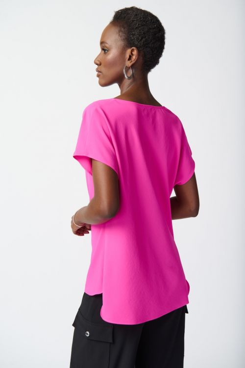 Joseph Ribkoff Ultra Pink Cowl Neck Top Style 241099