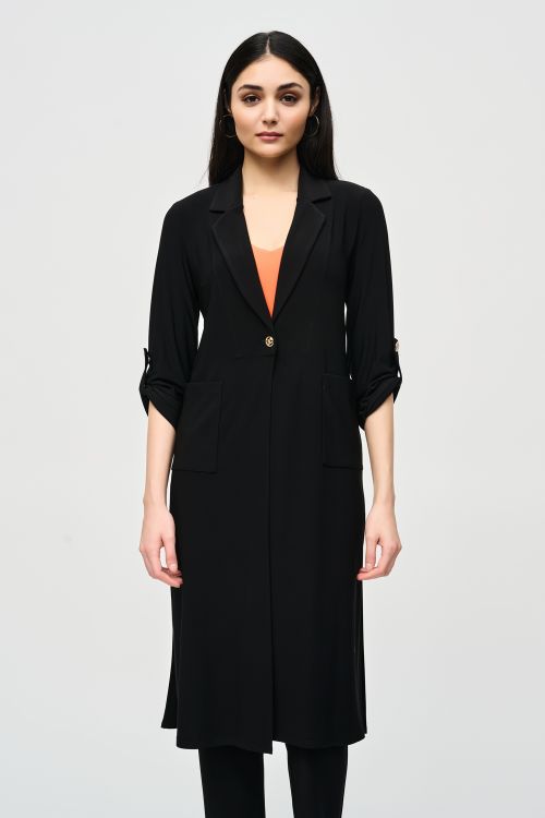 Joseph Ribkoff Black Duster Coat Style 241100