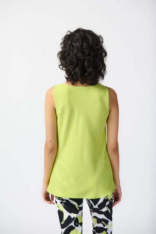 Joseph Ribkoff Key Lime Sleeveless Top with Cowl Neck Style 241103