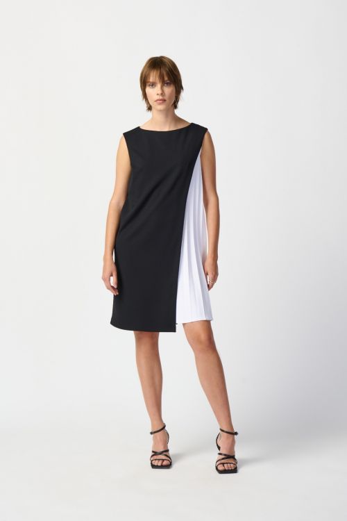 Joseph Ribkoff Black/Vanilla Trapeze Dress Style 241160