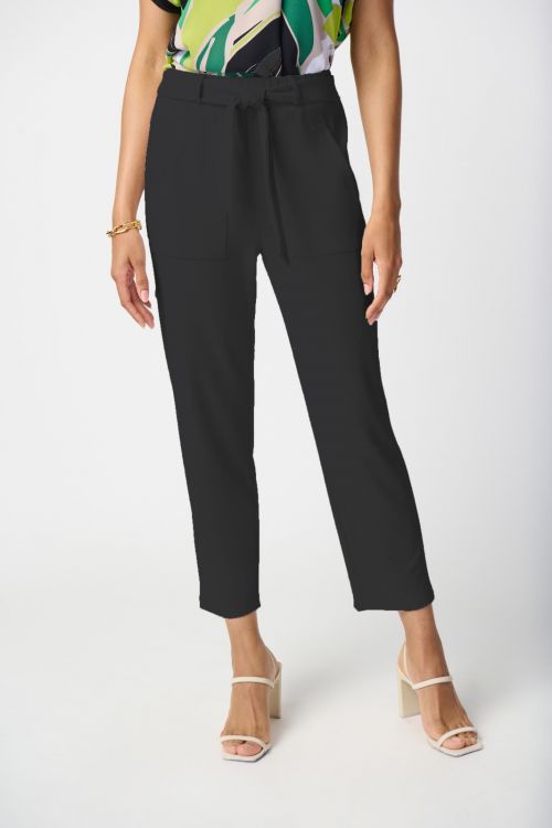 Joseph Ribkoff Black Silky Knit Jogger Pants Style 241226