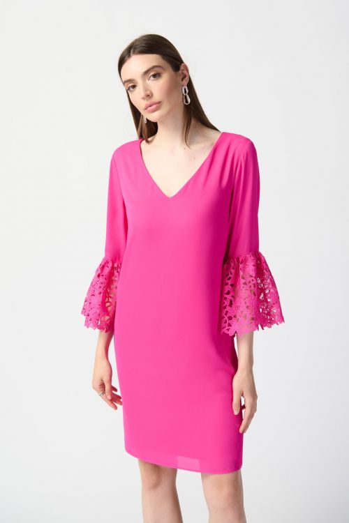 Joseph Ribkoff Ultra Pink Trapeze Dress Style 241252