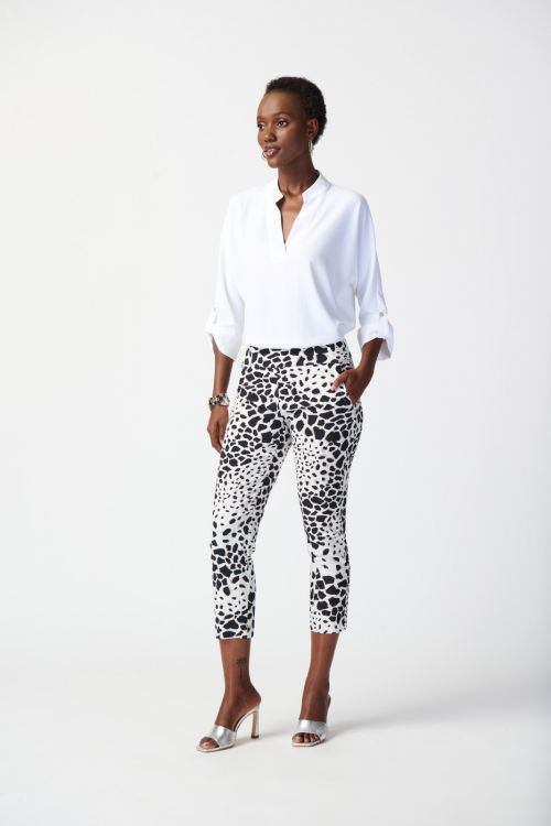 Joseph Ribkoff Vanilla/Multi Animal Print Pants Style 241264