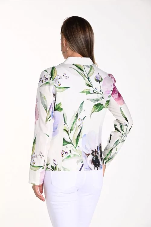 Frank Lyman Off-White/Multi Floral Print Blazer Style 241325U