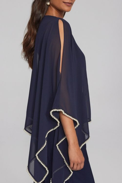 Joseph Ribkoff Midnight Blue Poncho Top Style 241715