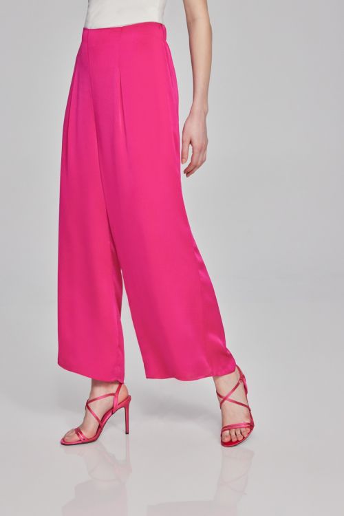 Joseph Ribkoff Shocking Pink Wide-Leg Pull-On Pants Style 241766