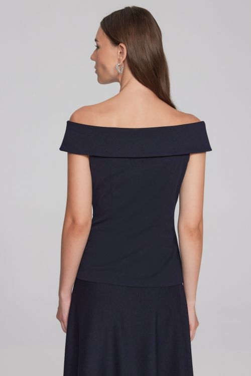 Joseph Ribkoff Midnight Blue Off-the-Shoulder Top Style 241787