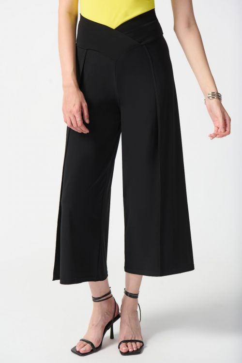 Joseph Ribkoff Black Pull-On Culotte Pants Style 242026