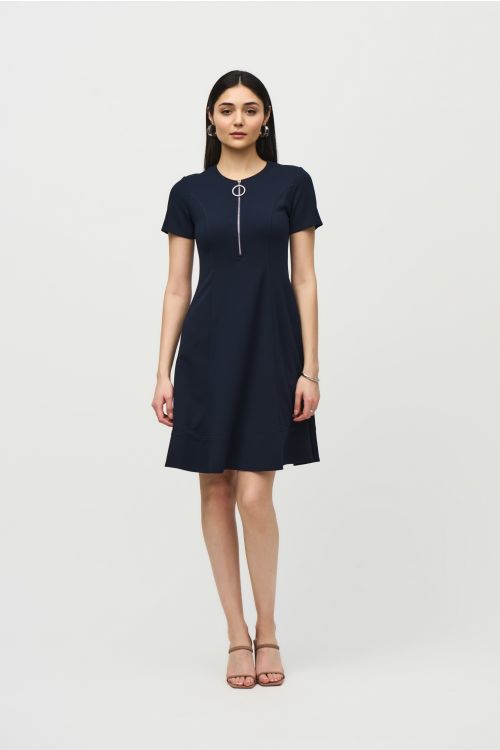 Joseph Ribkoff Midnight Blue Fit and Flare Dress Style 242031